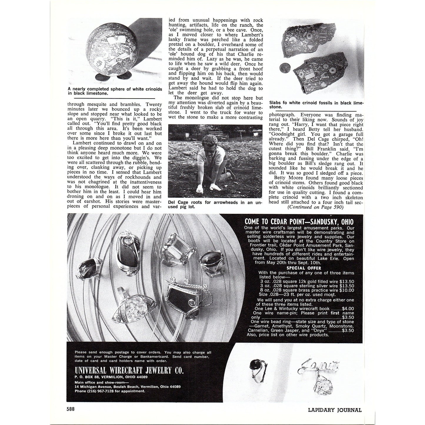 Goodnow Gems USA Lapidary Amarillo Texas 1972 Ad AF8-3