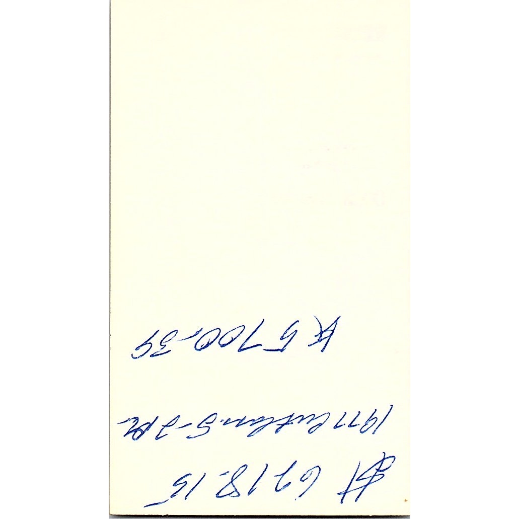 Sam White Oldsmobile Reggie Williamson Houston Vintage Business Card SD9-B6