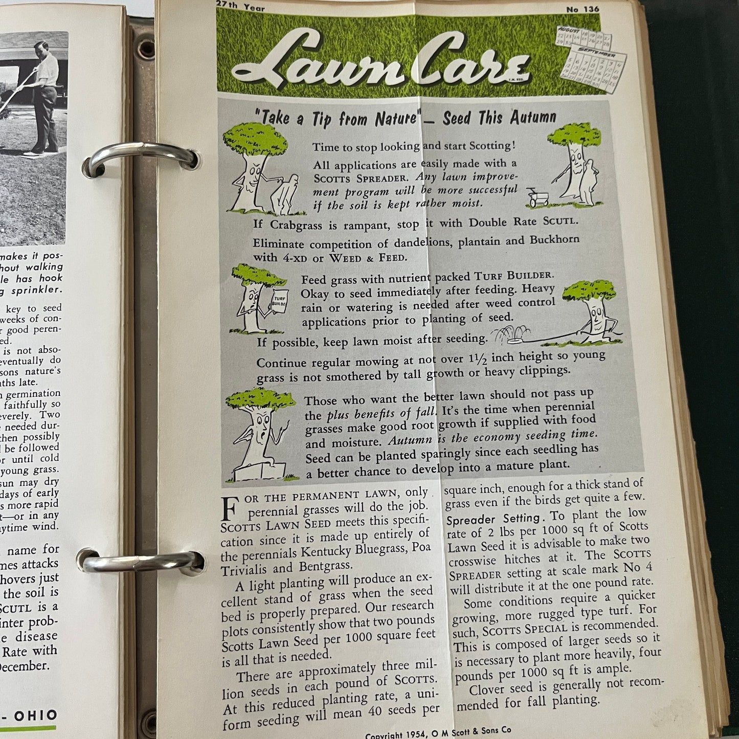 1950-1958 Scotts Lawn Care Book - O. M. Scott & Sons Marysville Ohio TK3