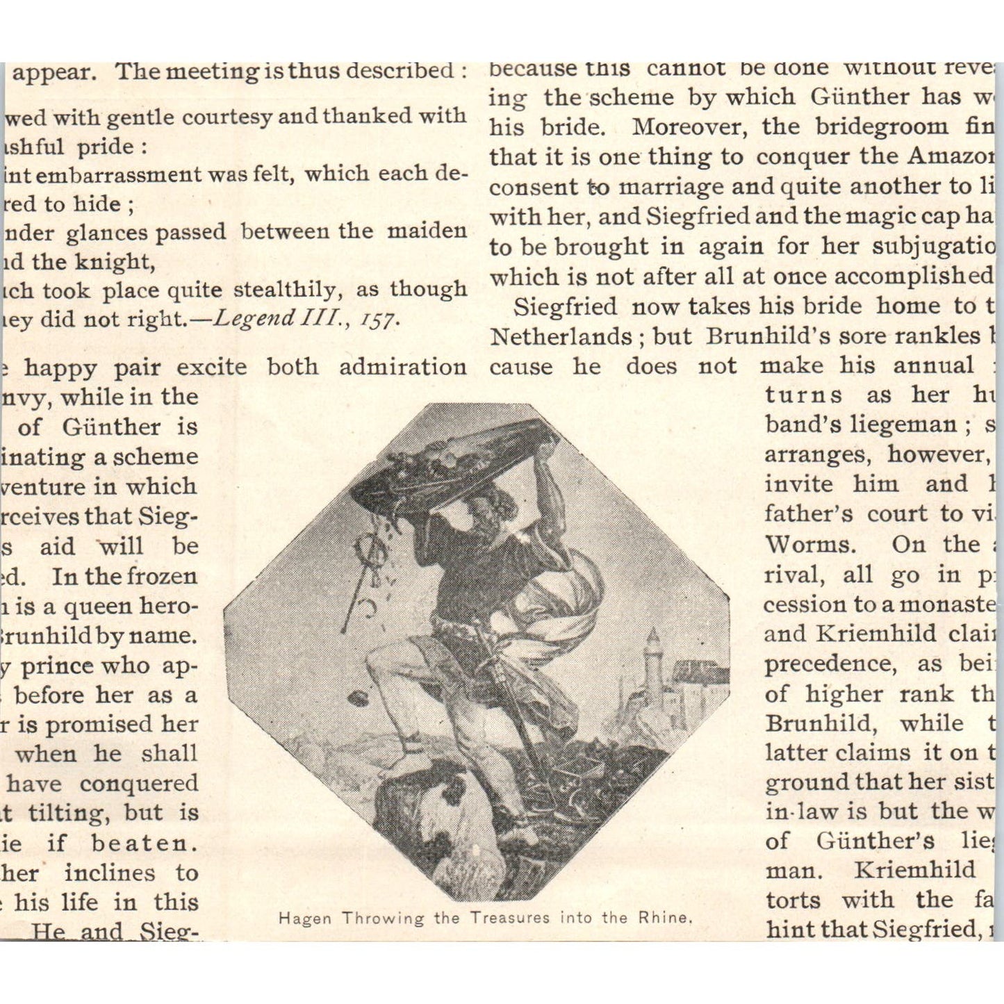 Kriemhild Discovers Siegfried's Murderer c1890 Victorian Print AE8-CH2