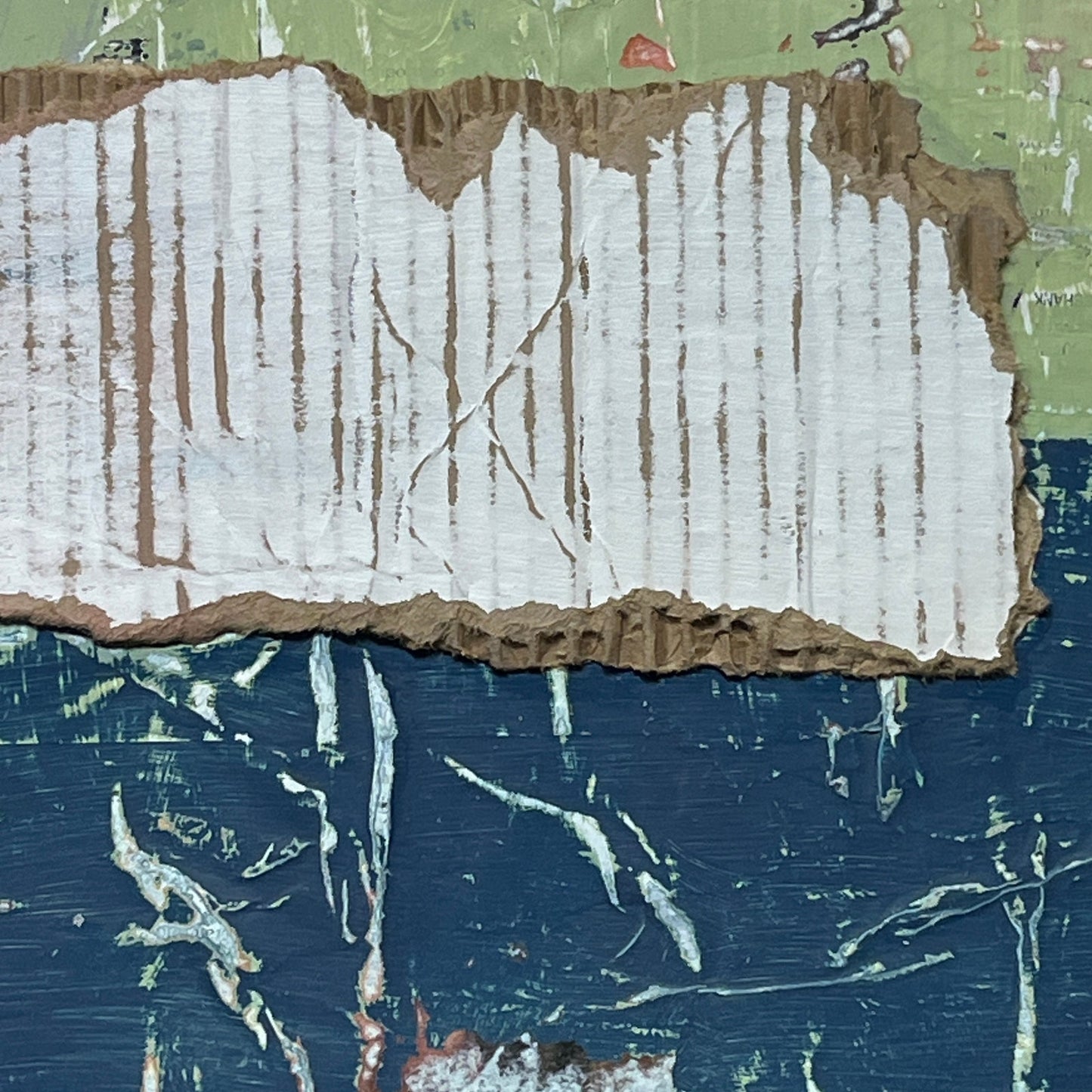 Original Mixed Media Modern Art Collage Painting 11x14 "Pardon"