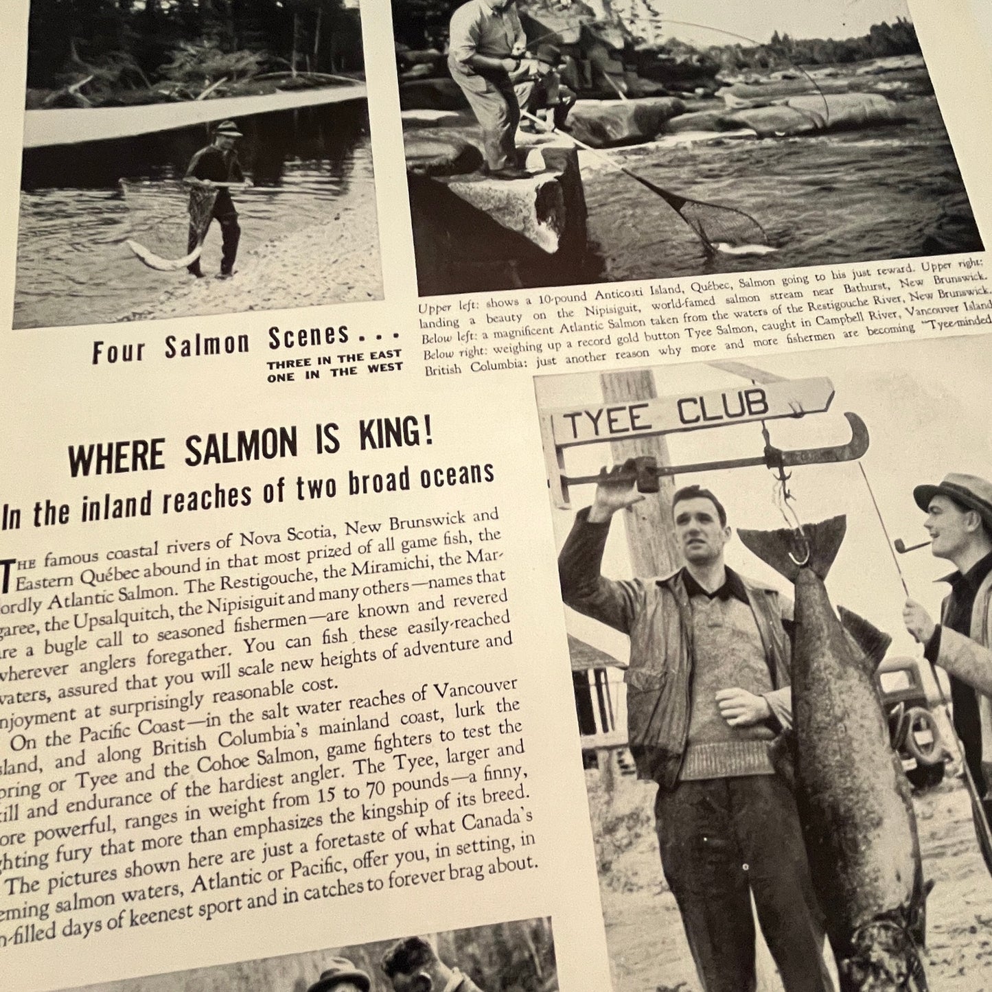 Where Salmon is King Four Salmon Scenes 1941 Magazine Picture SV1-4