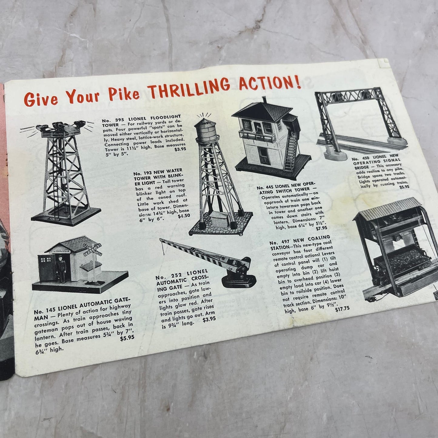 1953 Lionel Accessories Model Train Catalog Booklet AE7
