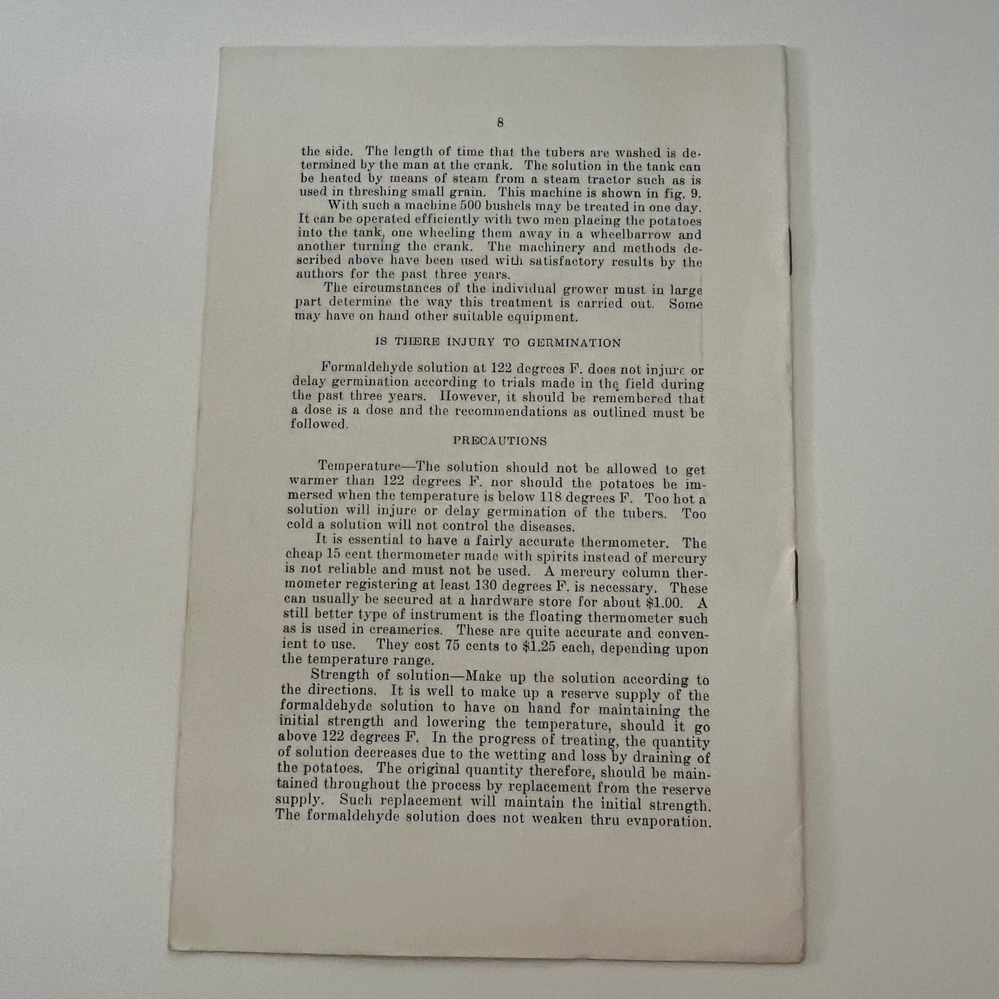 An Improved Method of Potato Seed Treatment 1919 Ames Iowa Farm Bulletin TK2-XB4