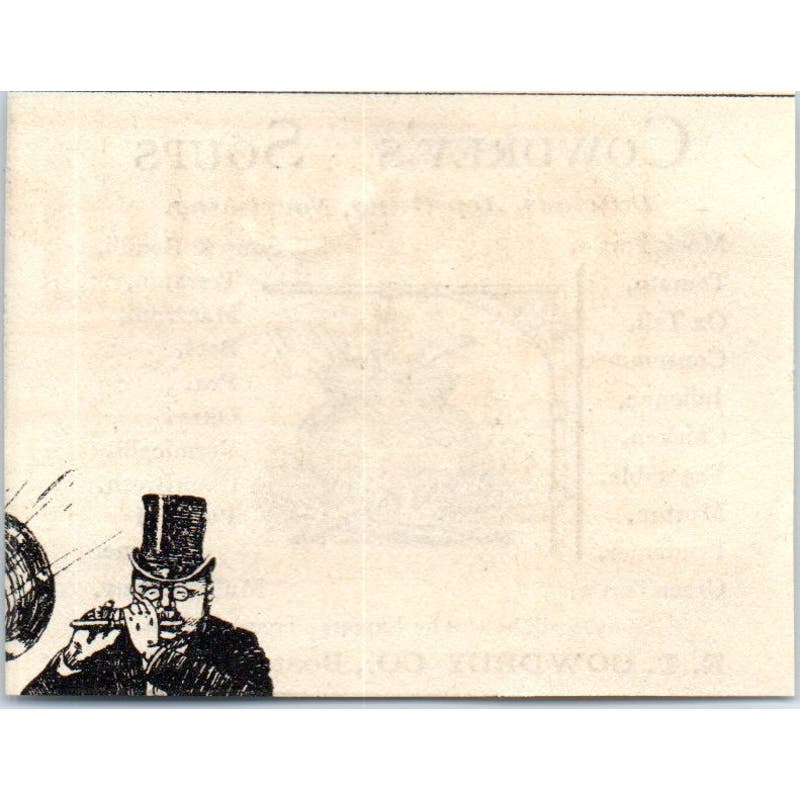 E.T. Cowdrey's Soups Boston c1890 Victorian Ad AE8-CH8