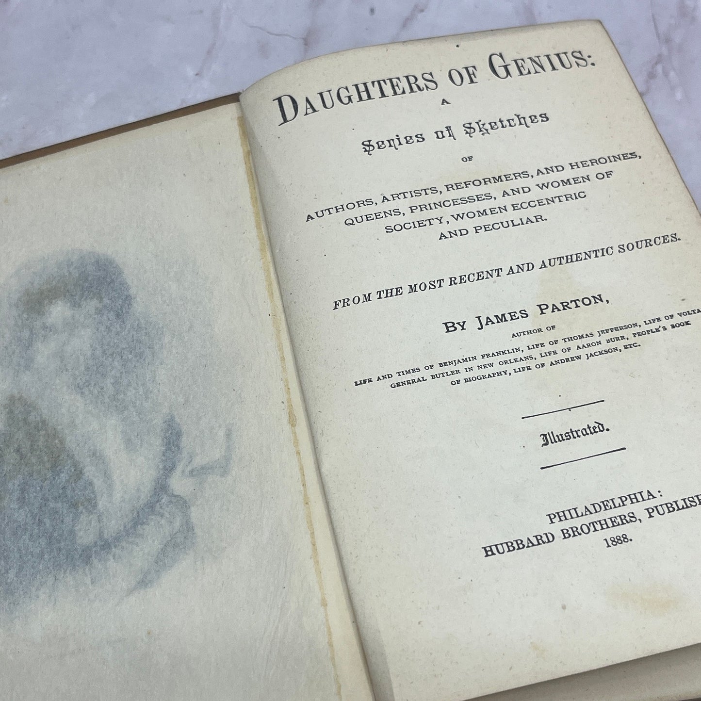 1885 Daughters of Genius: A Series of Sketches by James Parton TB6-OB