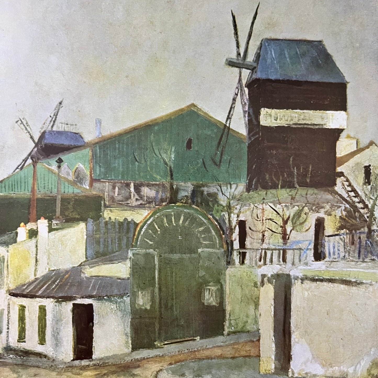 The Mills of the Galette by Maurice Utrillo Lithograph Vintage Art Print 9x12 V5