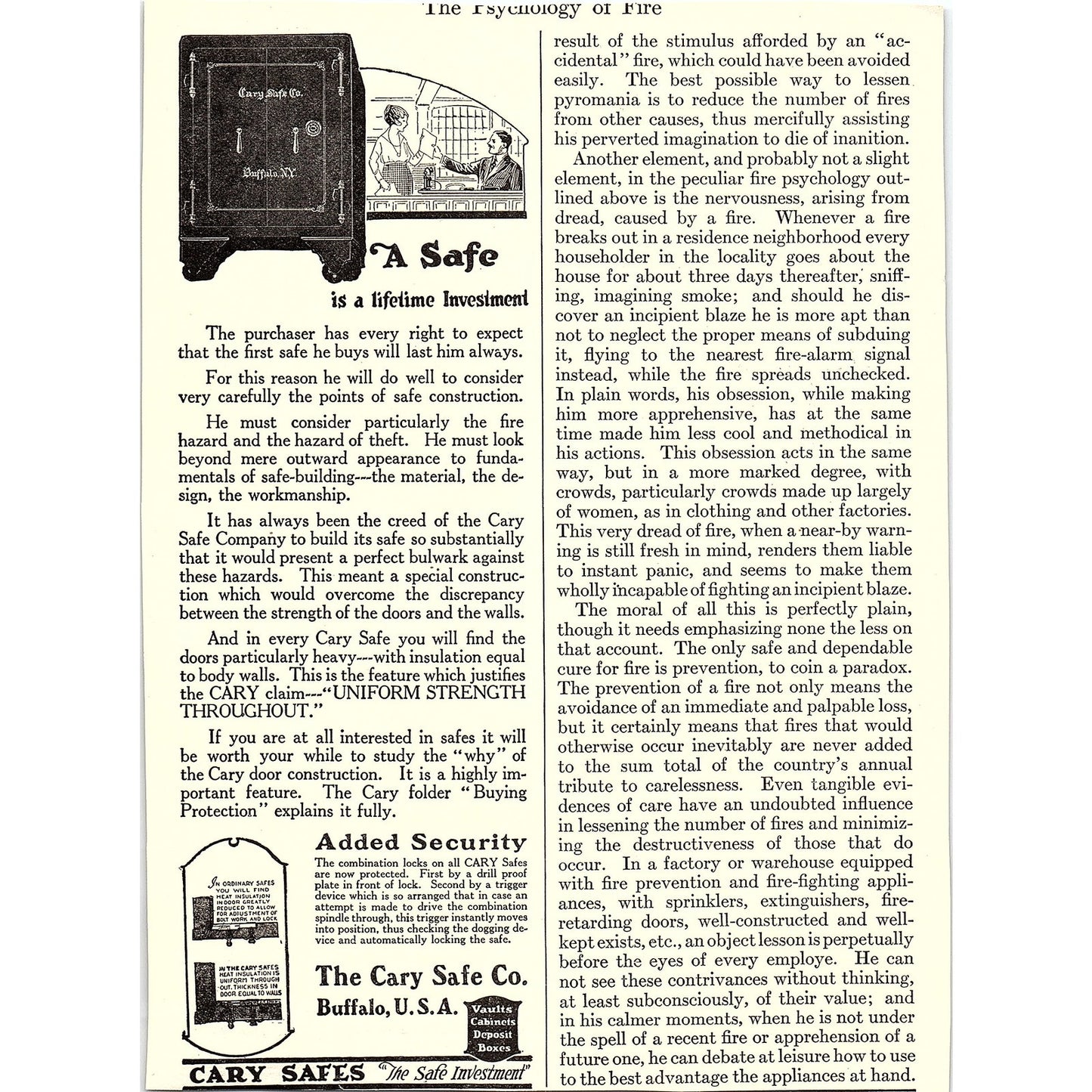 Pyrene Kills Fire Saves Lives Pyrene Mfg Co M. Rosenfeld c1920 Ad AF8-10