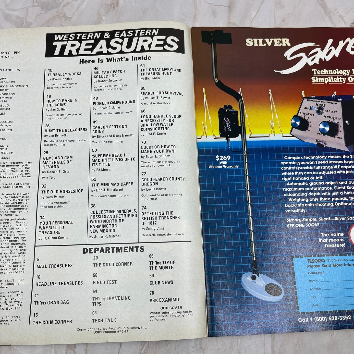 1984 Feb - Western & Eastern Treasures Magazine - Treasure Hunting Gold M12