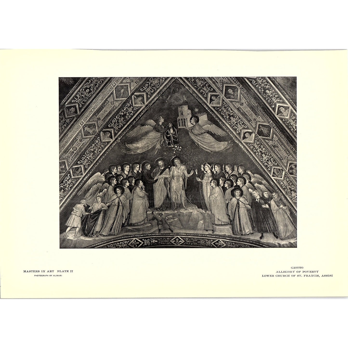 Allegory of Poverty - Giotto - 1902 Litho Art Print AF4-10