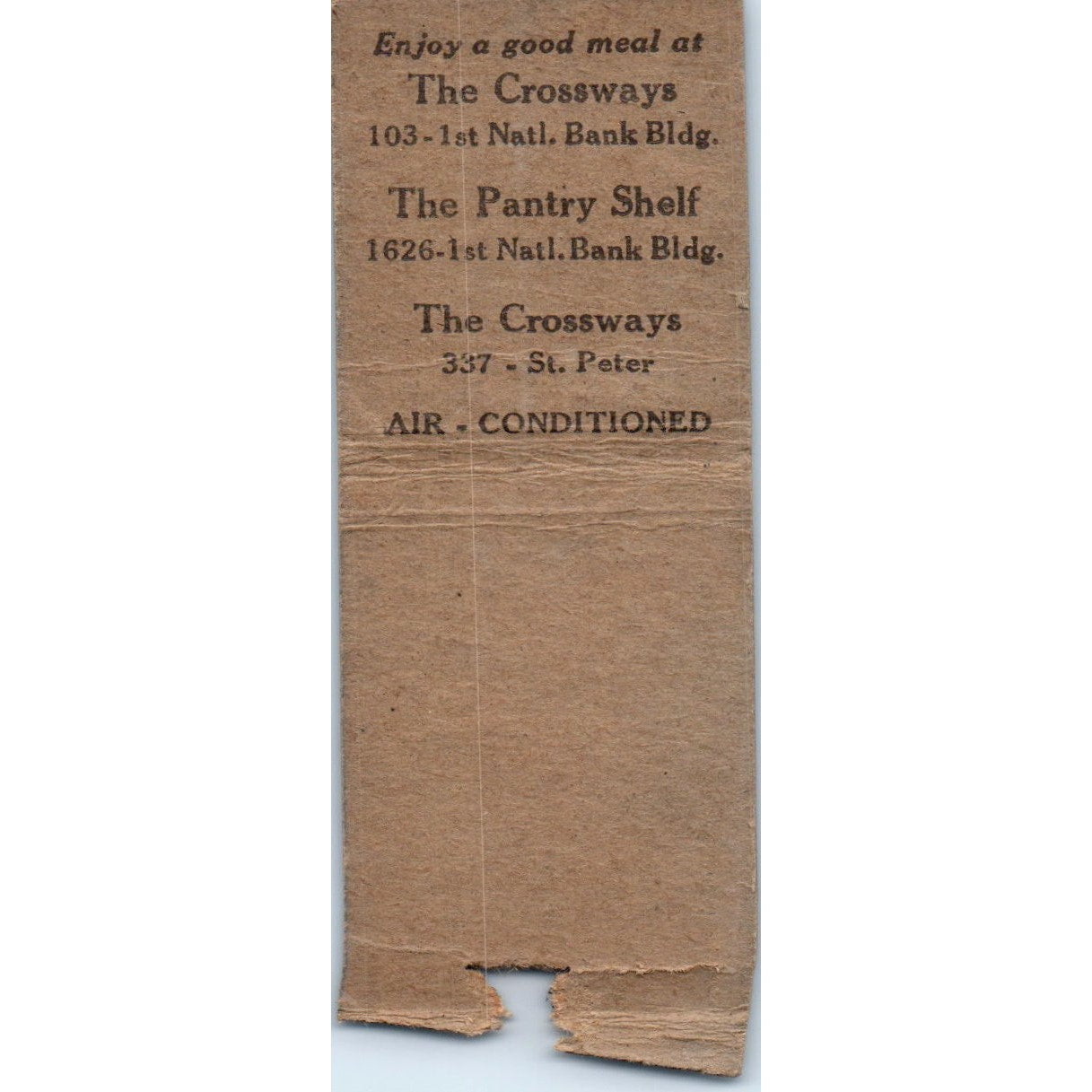 The Crossways Restaurant St. Paul MN Vintage Matchbook Cover SD2-Y3