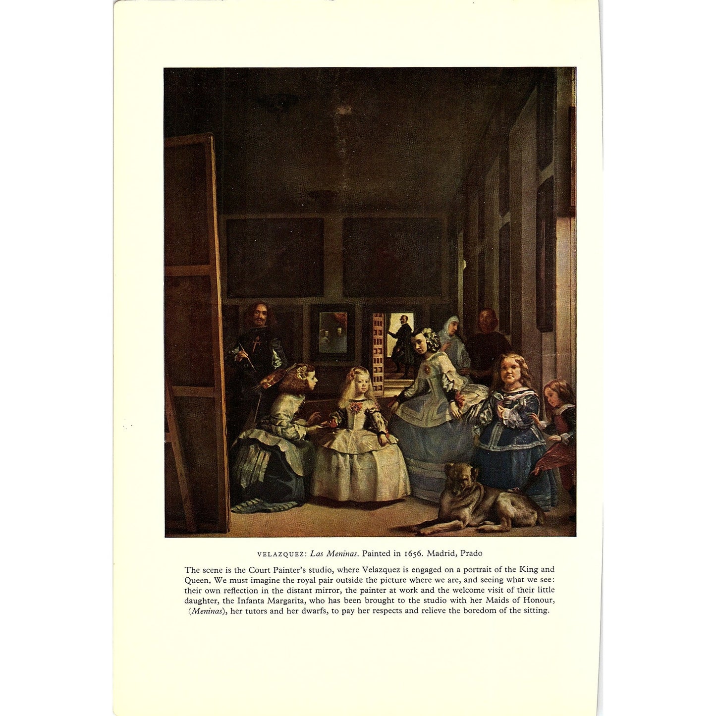Velazquez Las Meninas Madrid Prado Vintage Art Print 7x9 V12