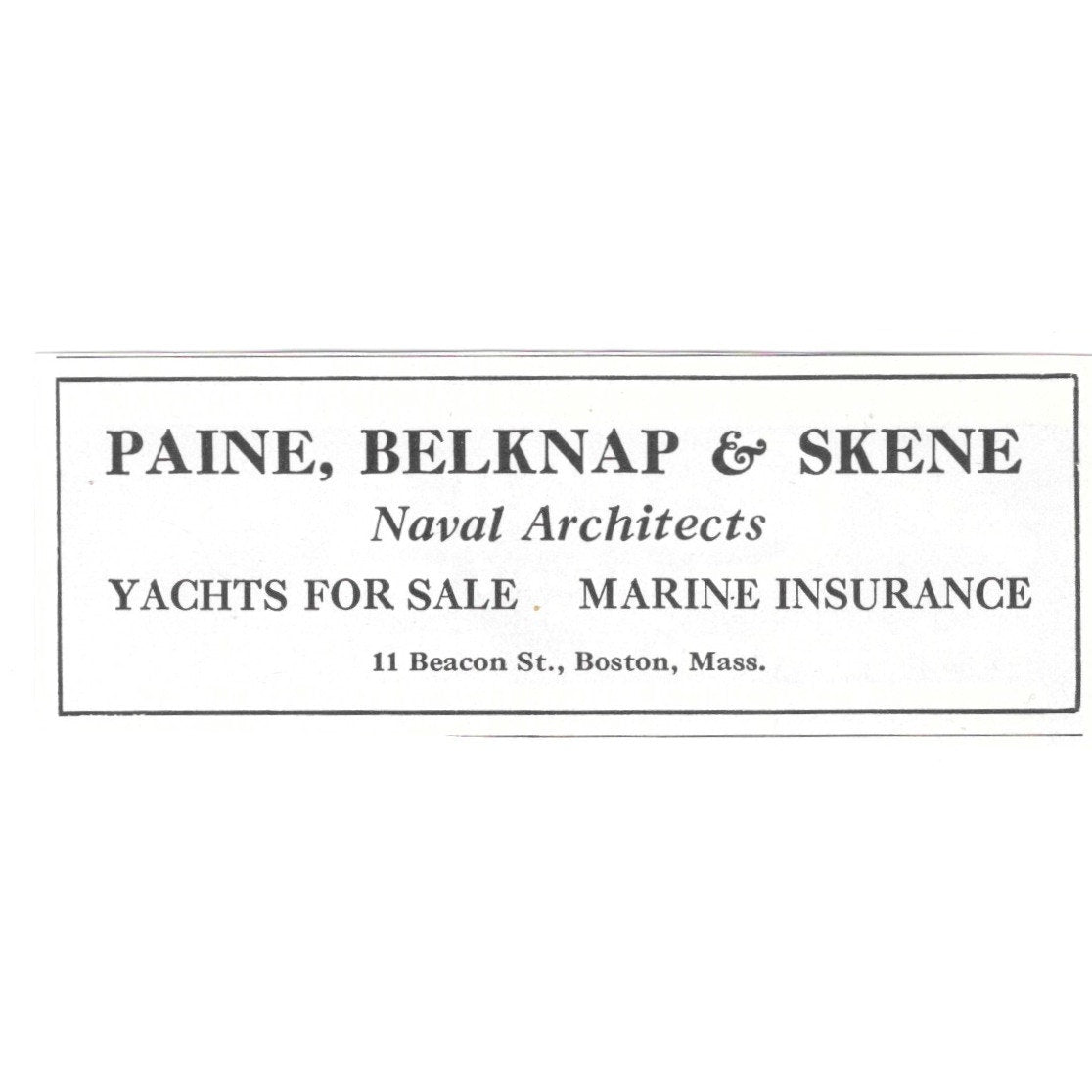 Paine, Belknap & Skene Navak Architects Boston MA 1932 Ad AG2-M20