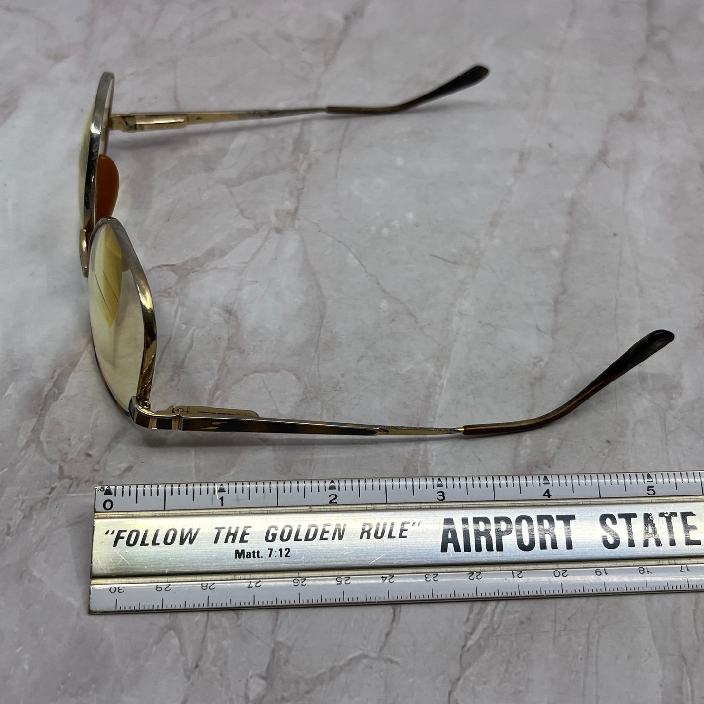 Vintage Safilo Elasta Gold Tone Thick Bridge Glasses Eyeglasses Frames TH9-G2-4