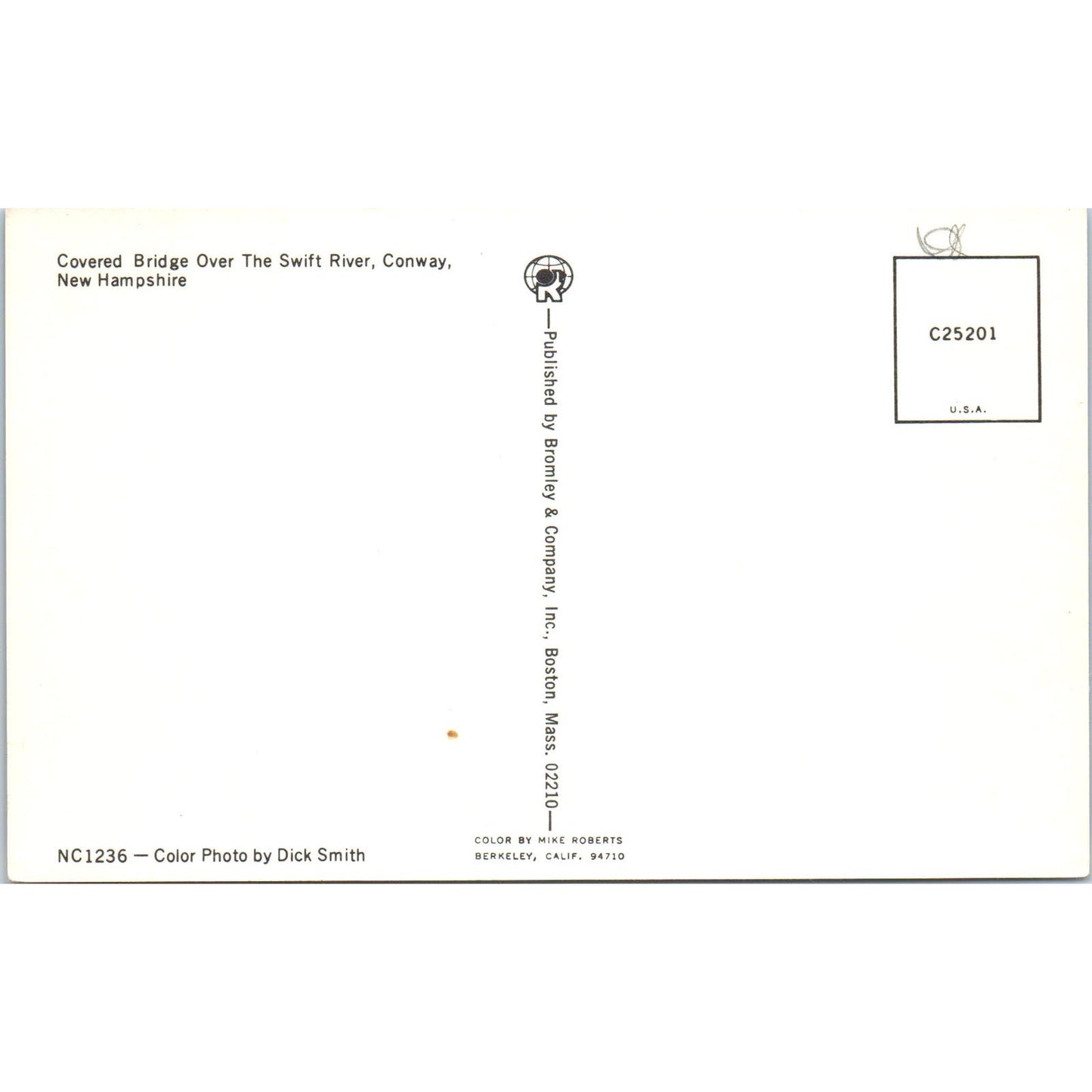 Swift River, Conway New Hampshire Covered Bridge Postcard PB12