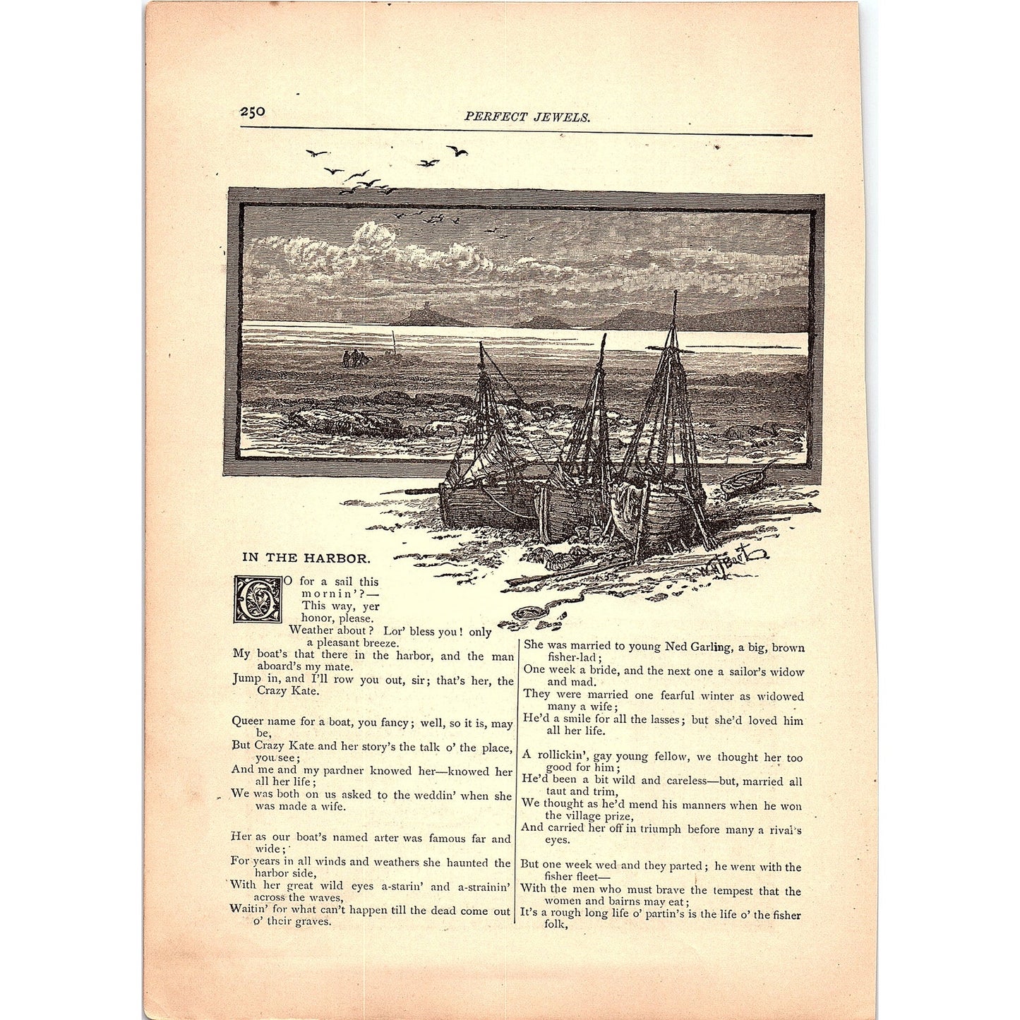 The Face Against the Pane Aldrich, In The Harbor Sims 3 Pages 1884 Poem TA5-CJ-4