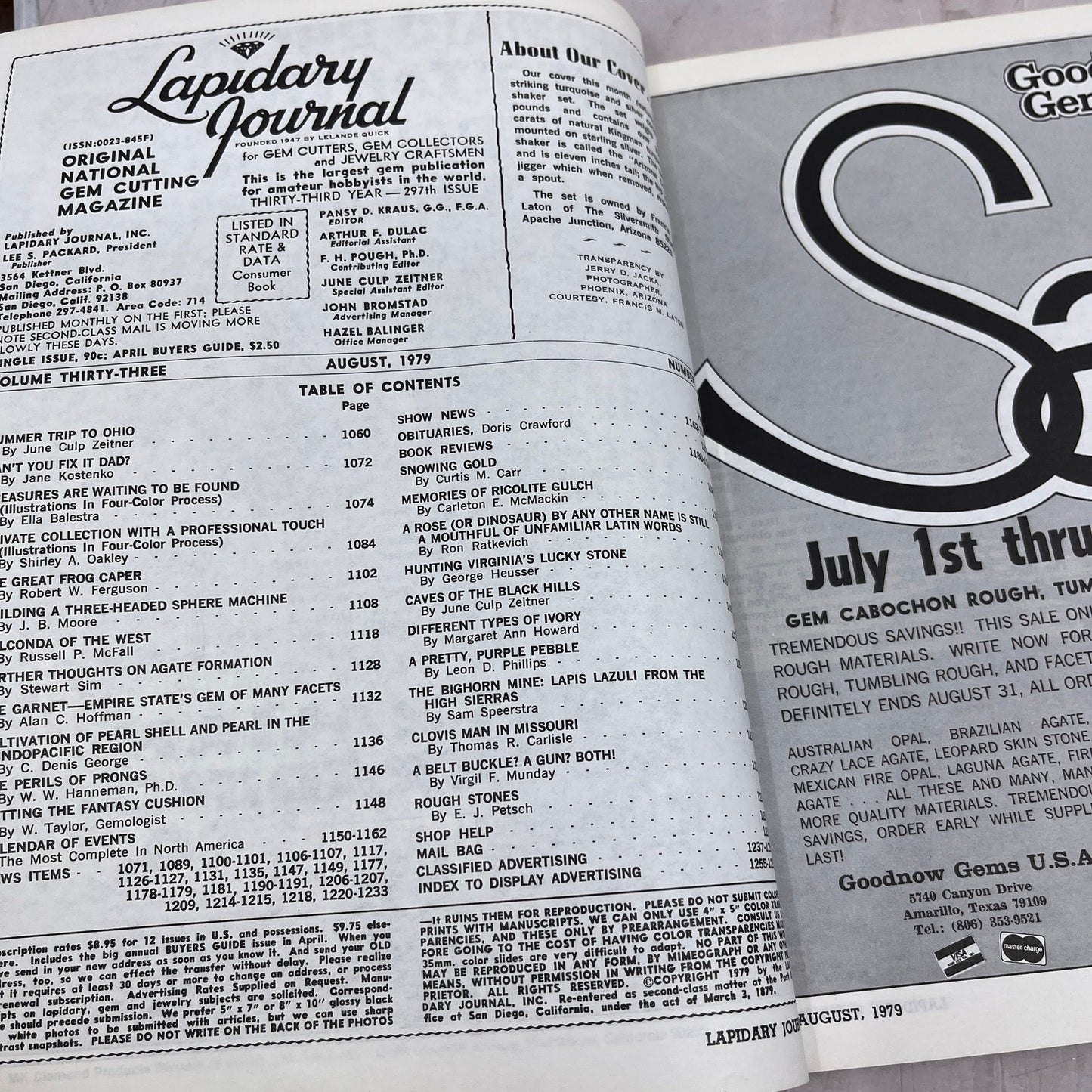 Arizona Cup in Kingman Turquoise - Lapidary Journal Magazine - Aug 1979 M23