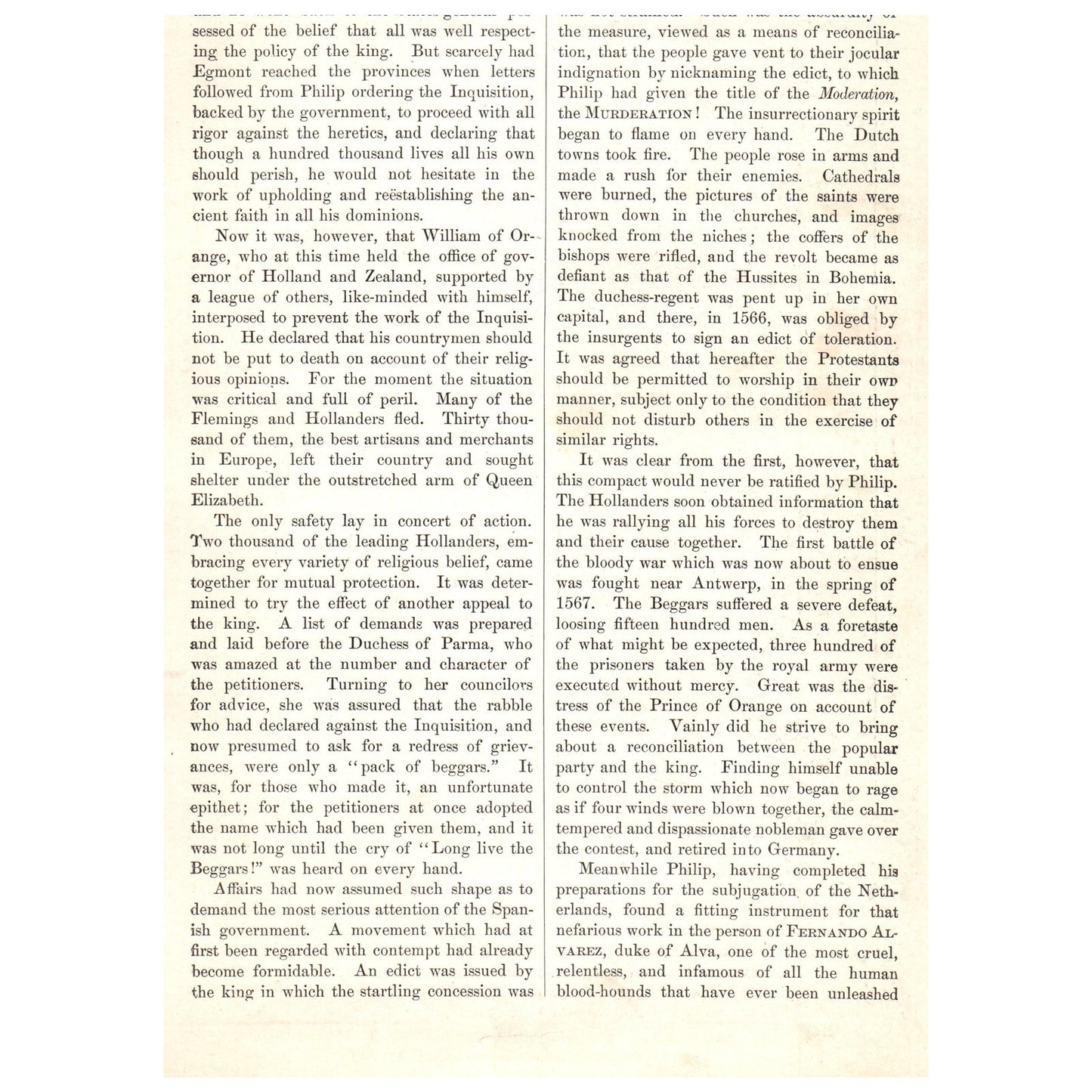 Protestants of Holland Breaking Images of Cathedrals 1911 Engraving Print AF5-11