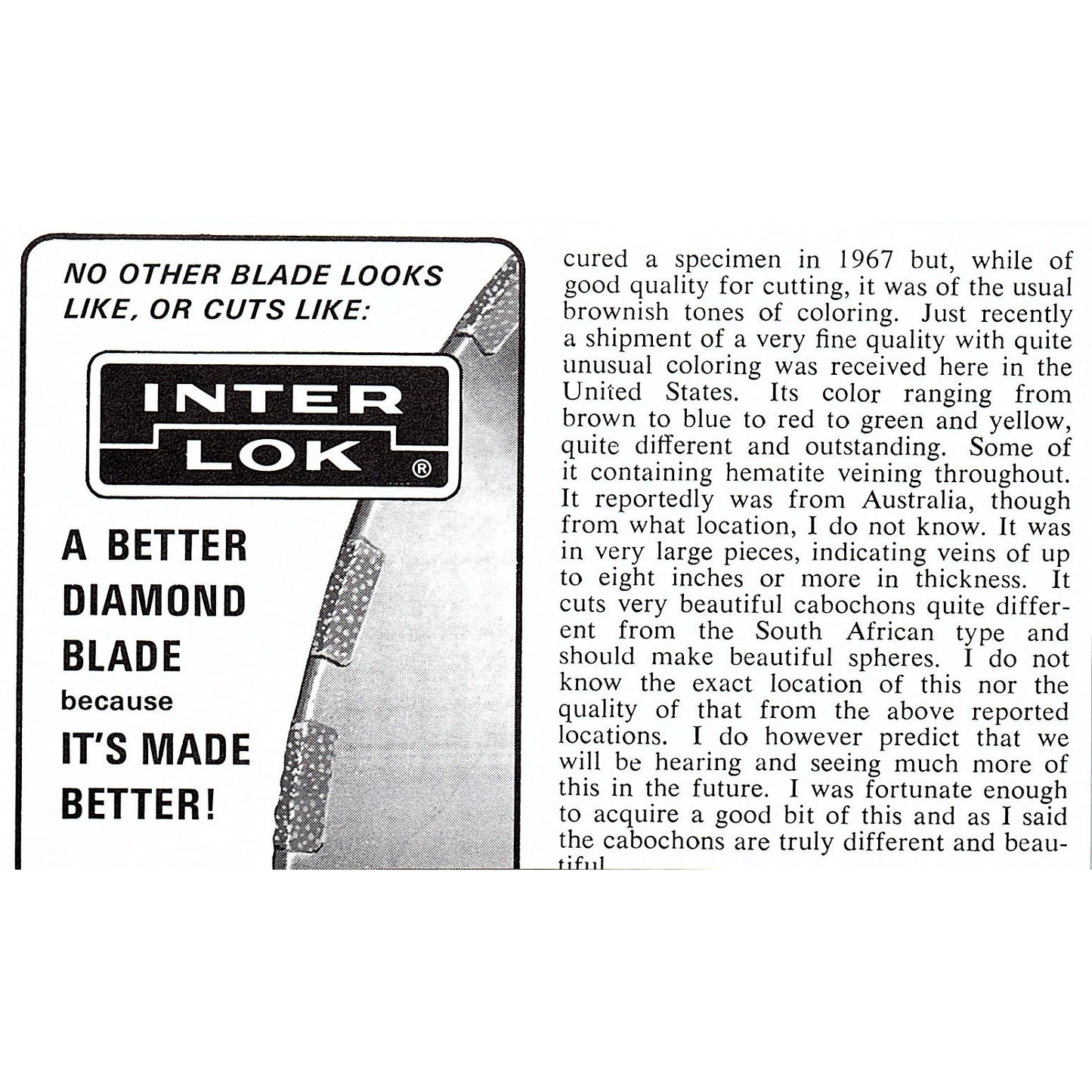 The Treasure Chest Rock Shop Havre De Grace MD 1972 Ad AF8-M4