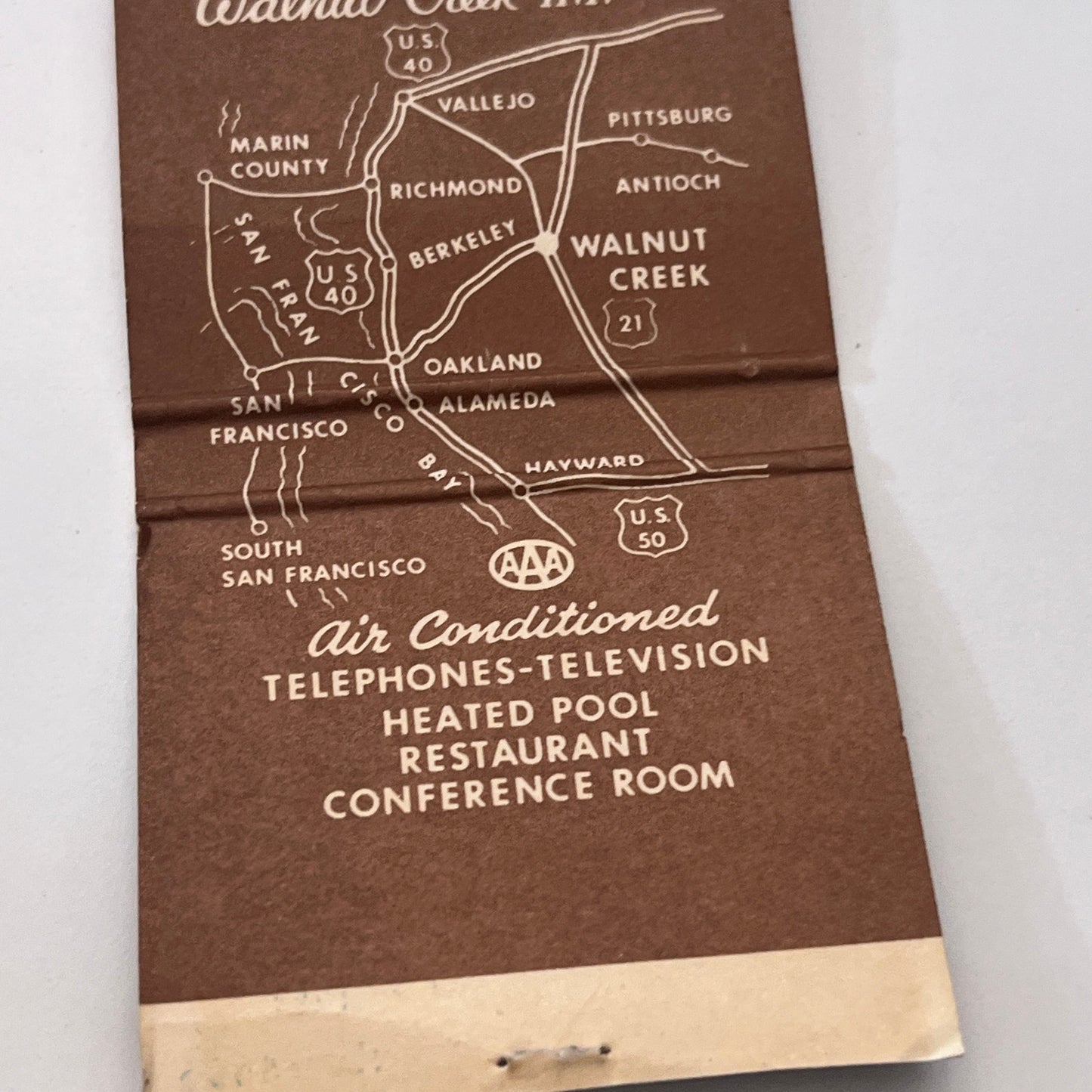 Walnut Creek Inn California Vintage Matchbook Cover TB8-MB-12