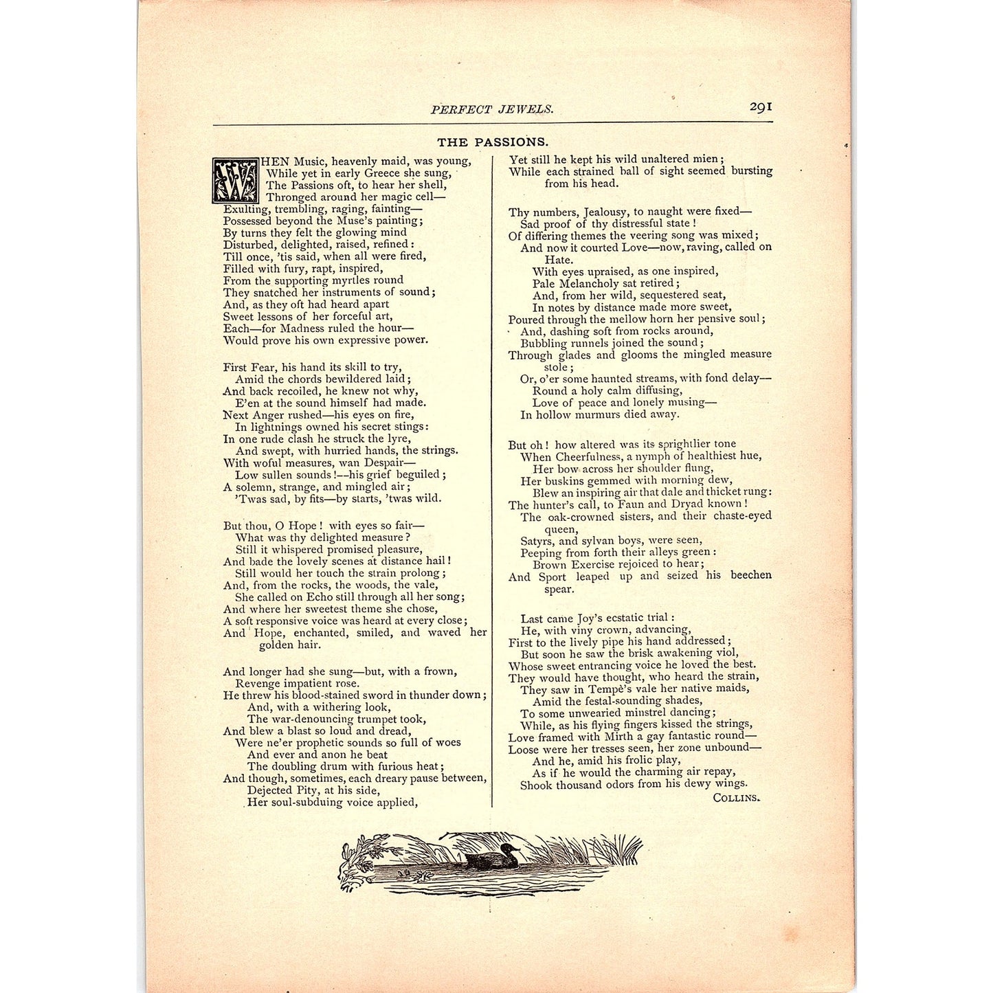 The Passions - Collins 1884 Poem TA5-CJ-5