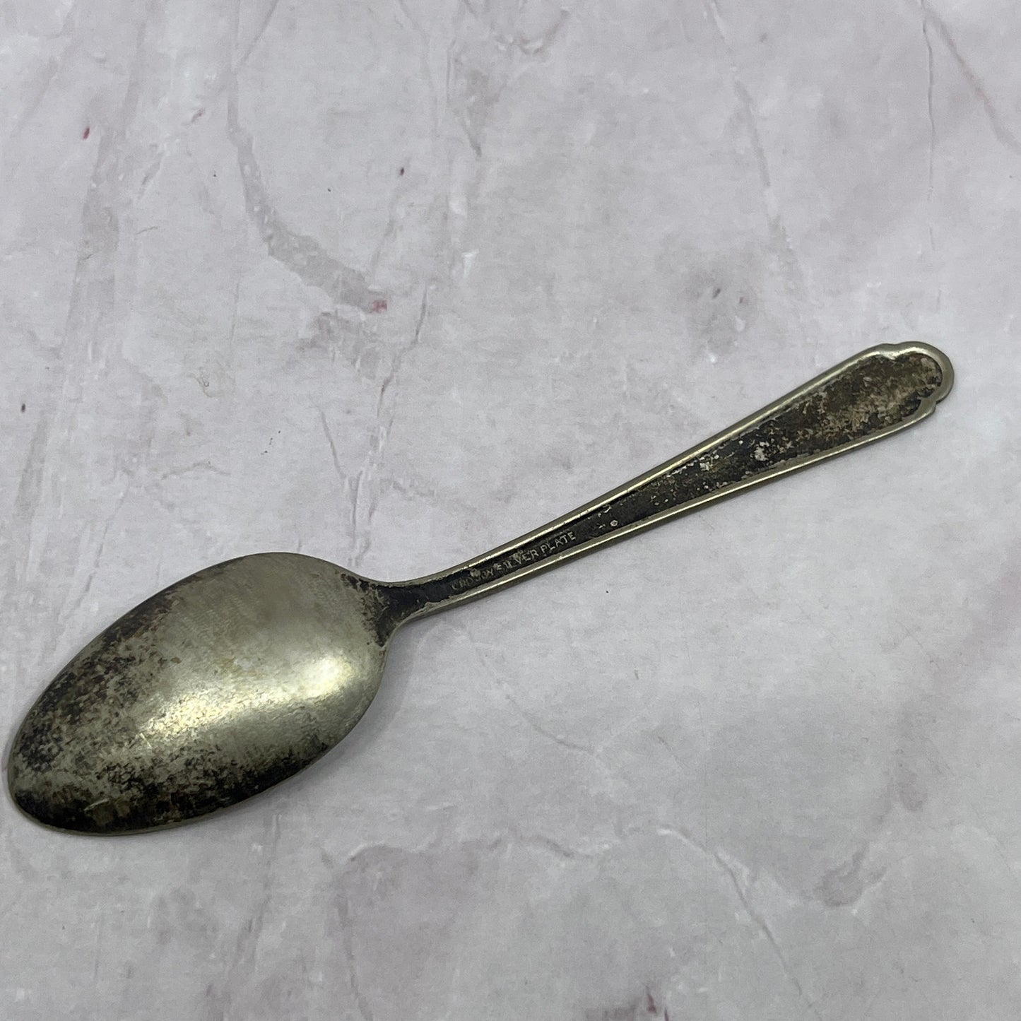 1935 Crosby Silverplate Floral Teaspoon Spoon 5.75" Vintage Silverplate TC5-OS-8