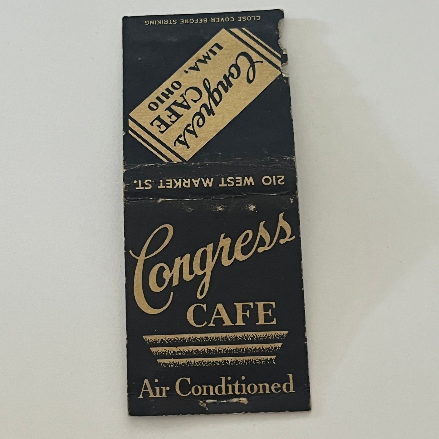 Congress Cafe Lima Ohio Vintage Matchbook Cover TB6-MB2-4