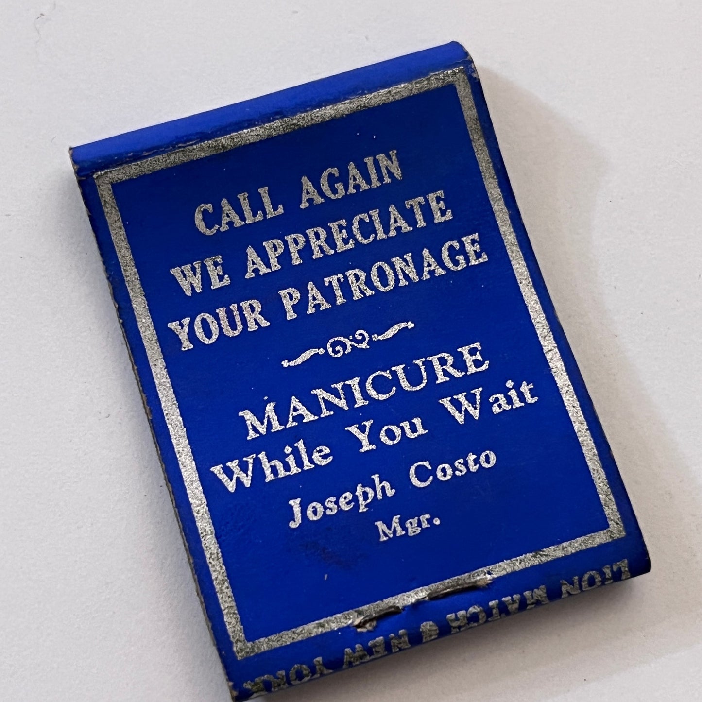 Hotel Brunswick Barber Shop 520 Boylston St Boston Matchbook Cover TB8-MB3-8