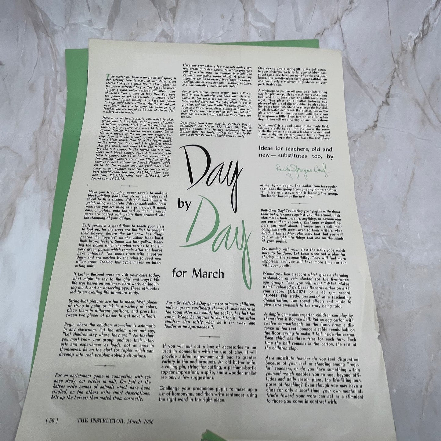 1956 Easter Crafts for Students Clipped From Instructor Magazine FL6-1