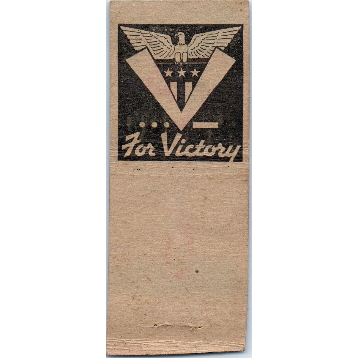 51 Club Mercer WI - V for Victory WWII Vintage Matchbook Cover SD2-Y1