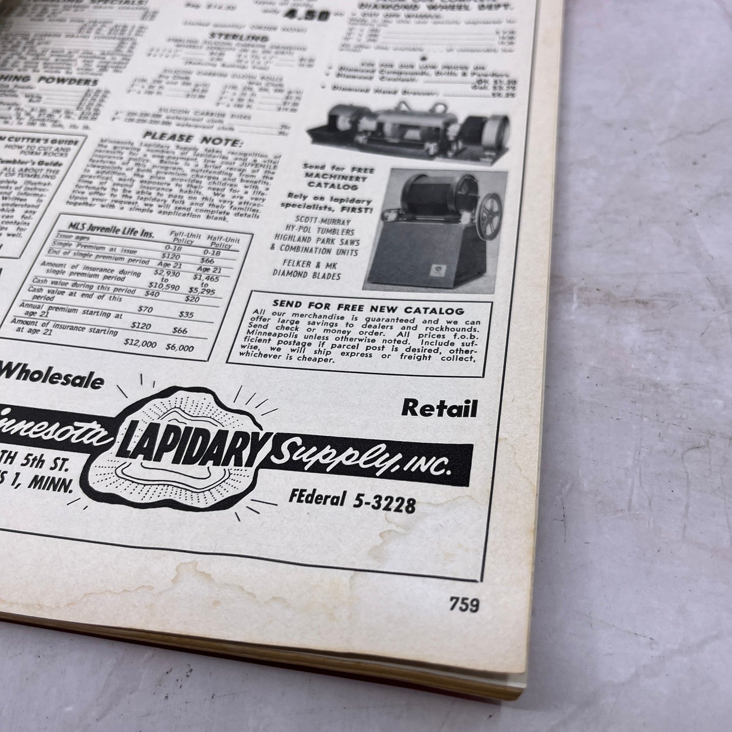 Kachina Ceremonial Figure - Lapidary Journal Magazine - Oct 1965 M22