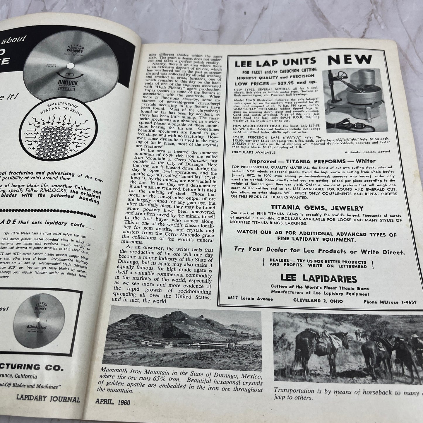 Rockhound Buyers Guide Issue - Lapidary Journal Magazine - Apr 1960 M28