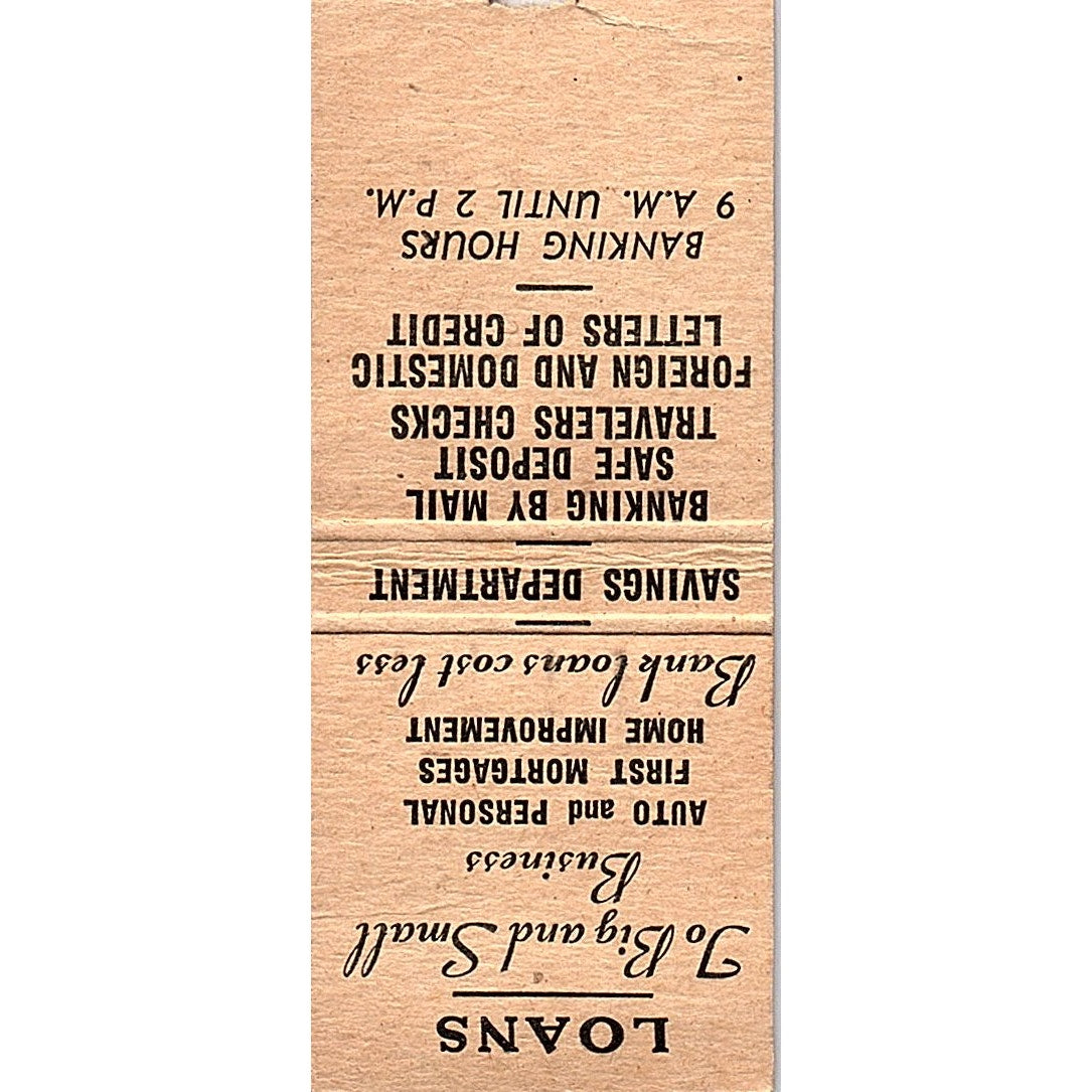 National Boulevard Bank of Chicago 30th Anniversary Vtg Matchbook Cover MM11-9