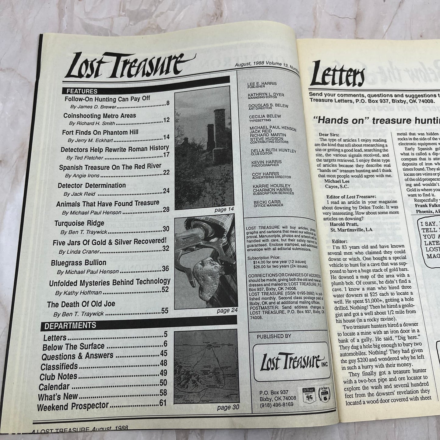 1988 Aug - Lost Treasure Magazine - Treasure Hunting Gold Prospecting M15