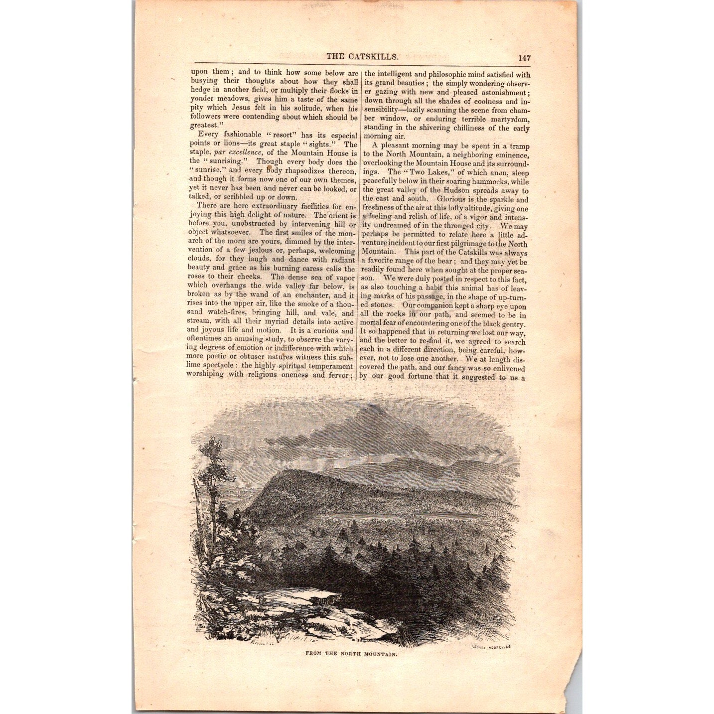 The Catskills by T. Addison Richards - 7 Pages 1854 Article I19
