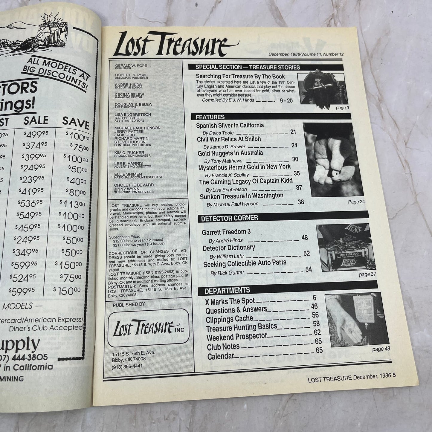 1986 Dec - Lost Treasure Magazine - Treasure Hunting Gold Prospecting M15