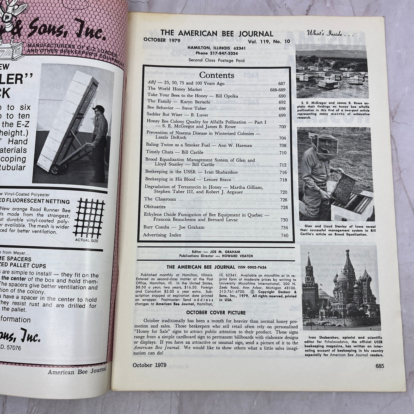 1979 Oct - American Bee Journal - Bees Beekeeping Honey M32