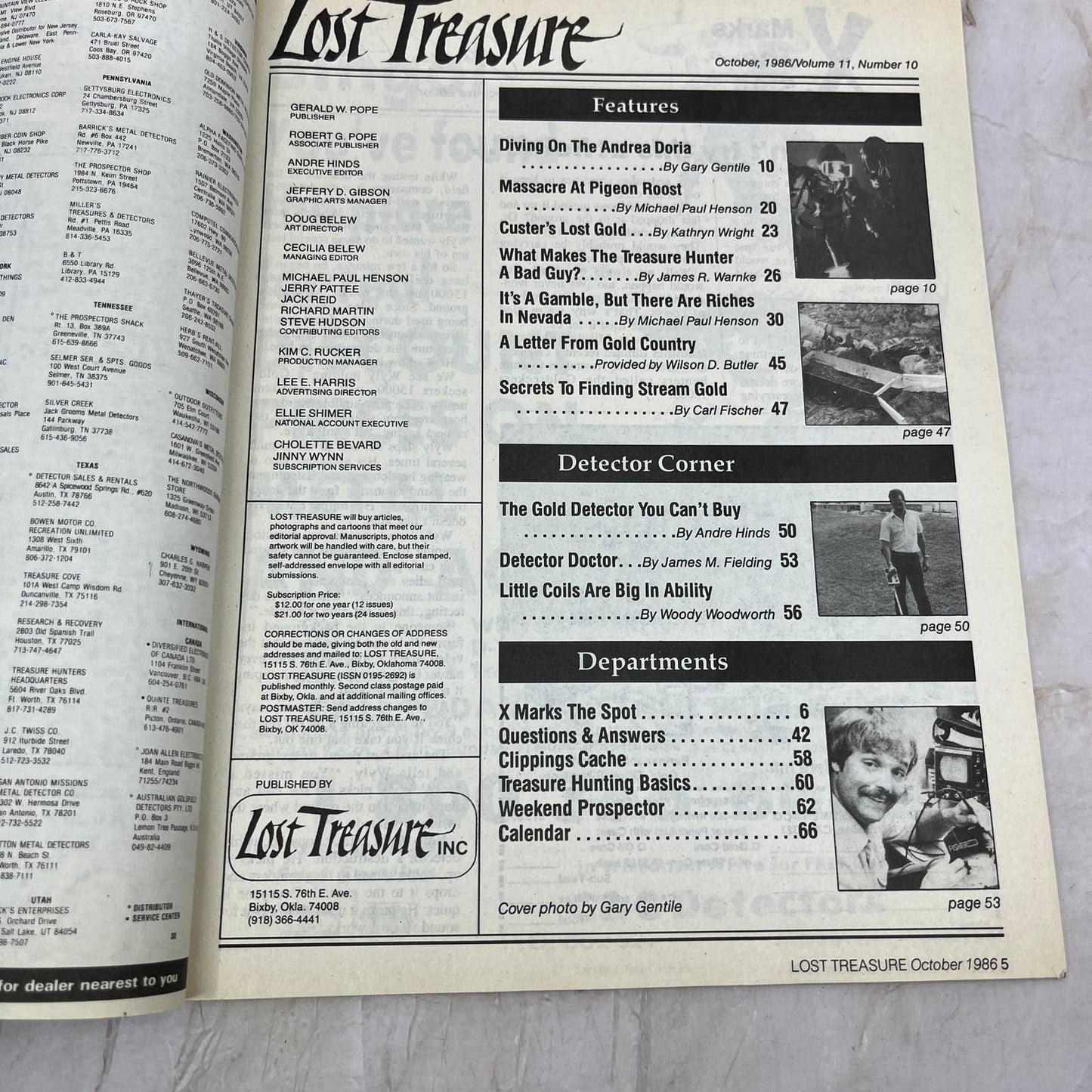 1986 Oct - Lost Treasure Magazine - Treasure Hunting Gold Prospecting M15