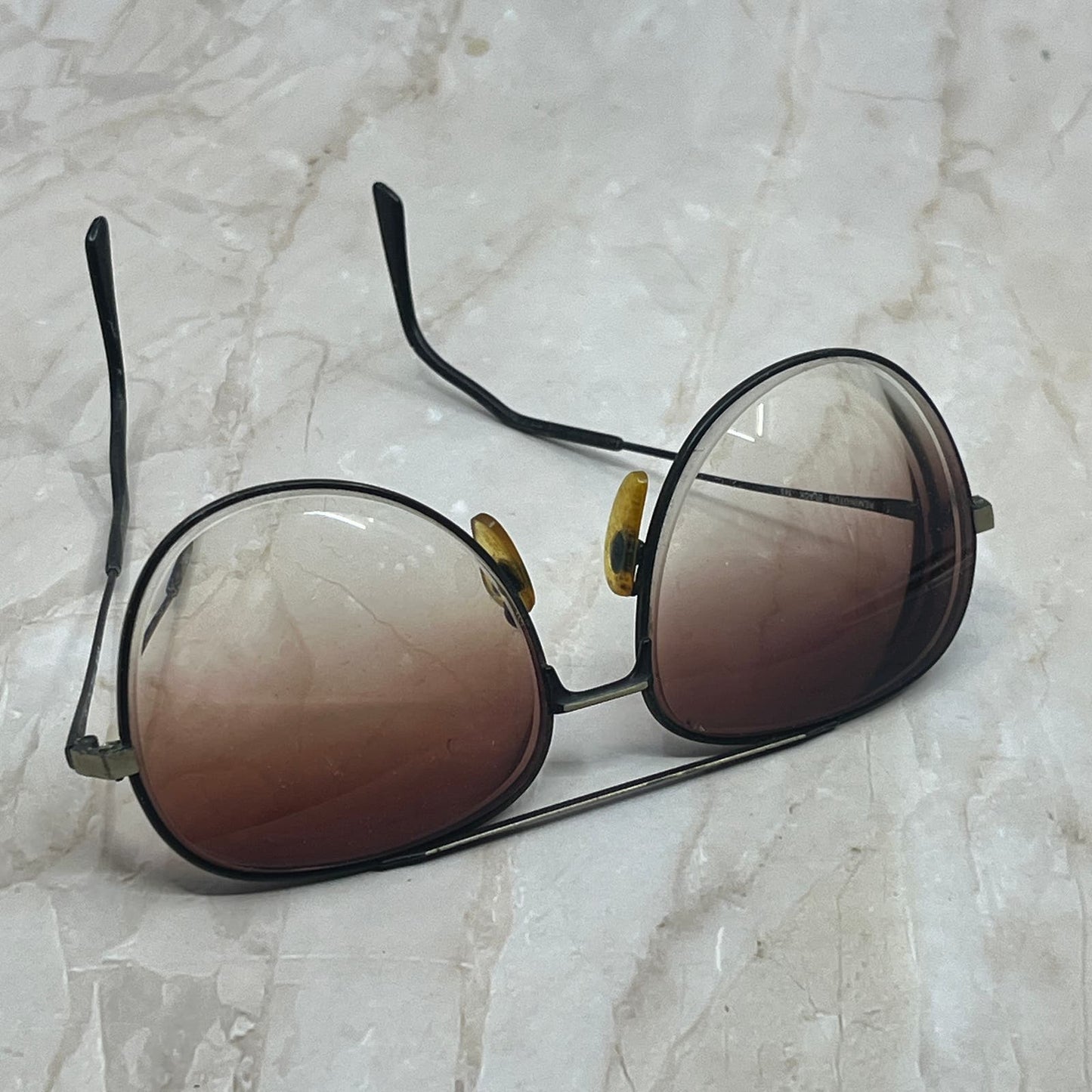 Retro BerDel 145 Remington Black Aviator Sunglasses Eyeglasses Frames TD7-G3-7