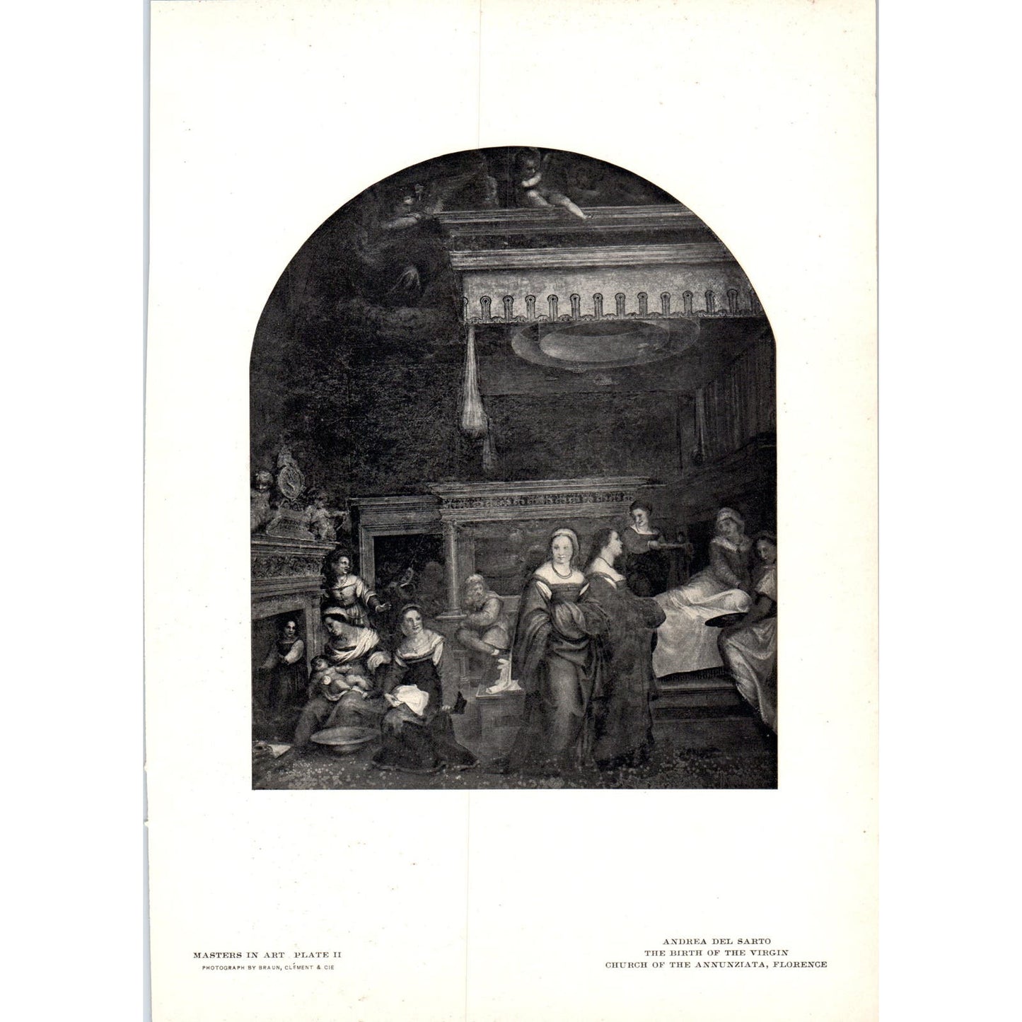 The Birth of the Virgin - Andrea Del Sarto c1905 Art Print D15