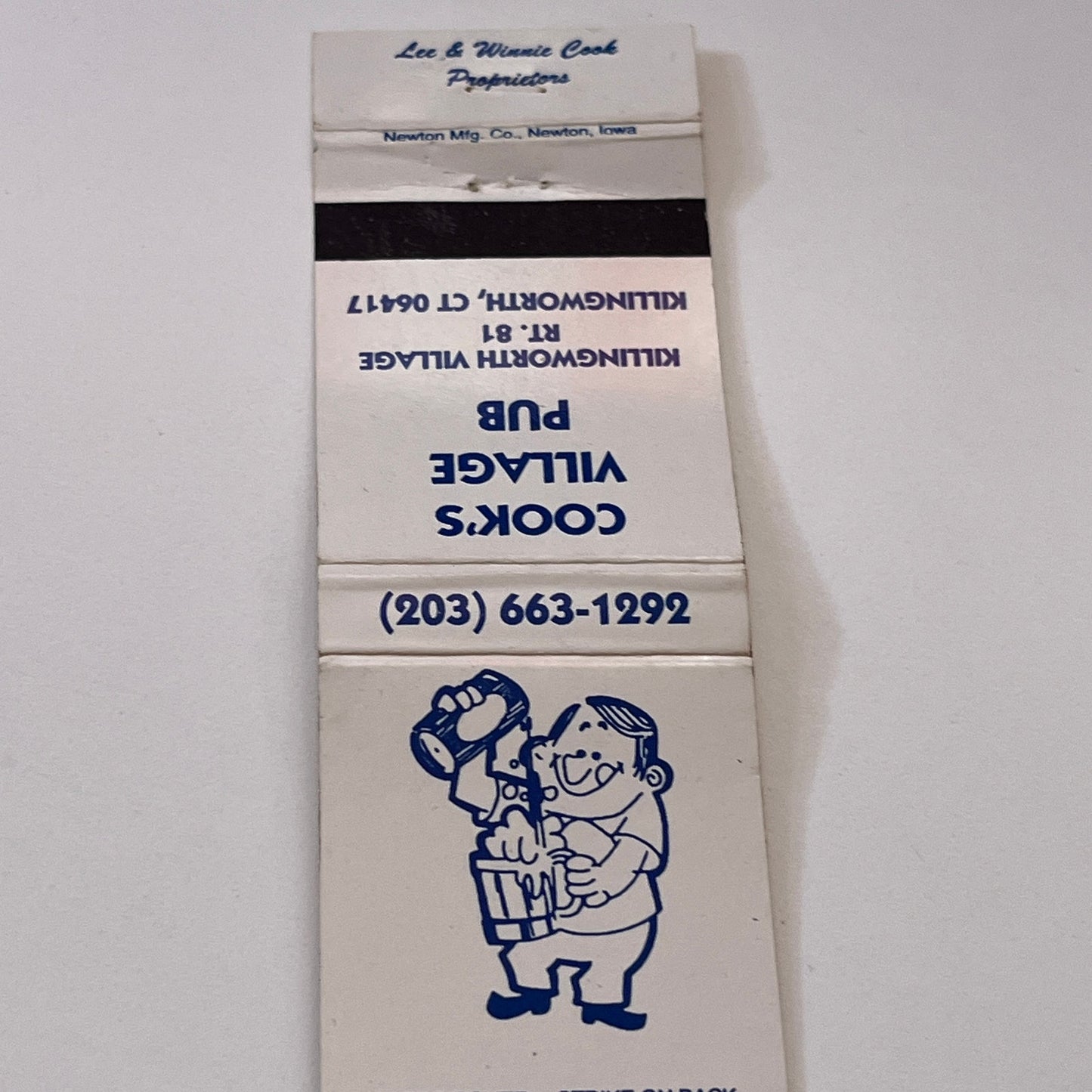 Cook's Village Pub Killingworth Village CT Vintage Matchbook Cover TB6-MB1-11