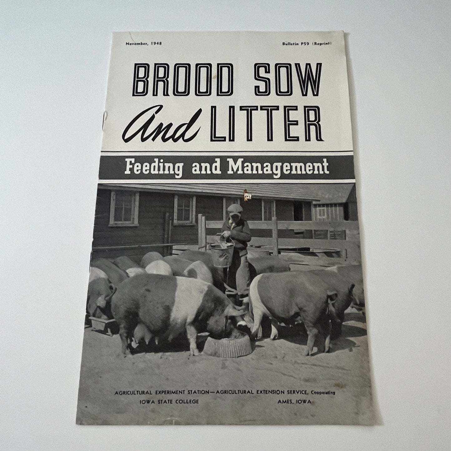 Brood Sow & Litter Feeding and Management 1948 Ames IA Farmers Bulletin TK2-XB3