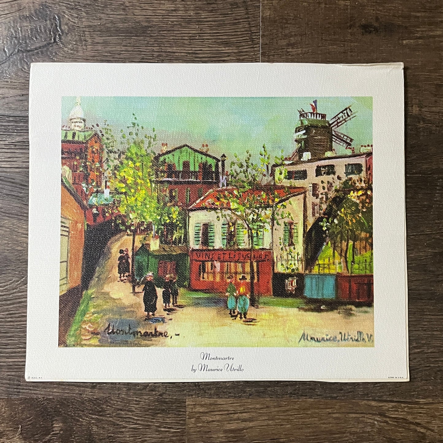 Montmartre by Maurice Utrillo Lithograph Art Print 9x12 V8