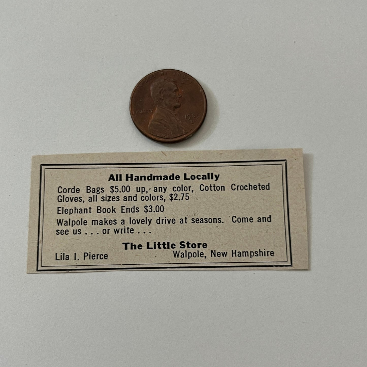 The Little Store All Handmade Locally Walpole NH 1952 Yankee Magazine Ad SAG5-S2