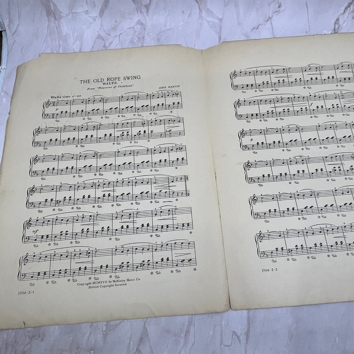 Pleasures of Childhood First Grade The Old Rope Swing Antique Sheet Music Ti5