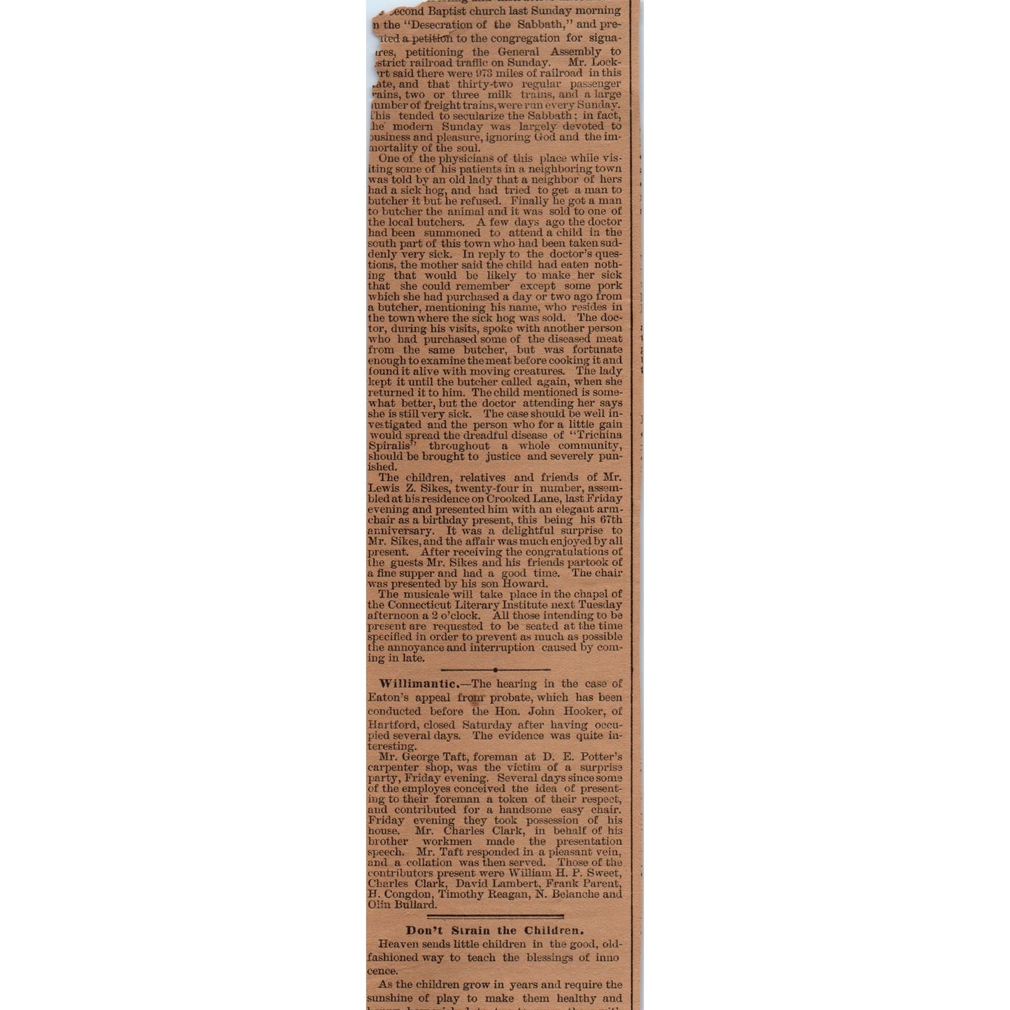 Brown, Thompson & Company Dry Goods 1886 Hartford CT Victorian Ad AB8-HT1