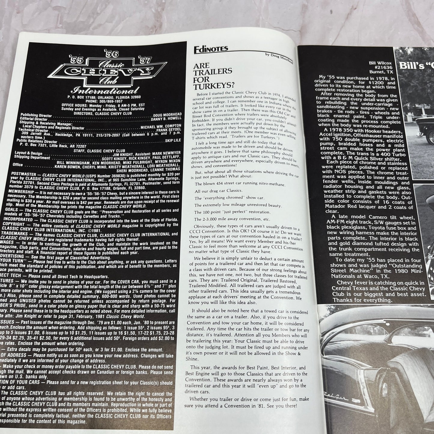 Front End Rebuild - '55, '56, '57 Classic Chevy World Magazine - May 1981 M29