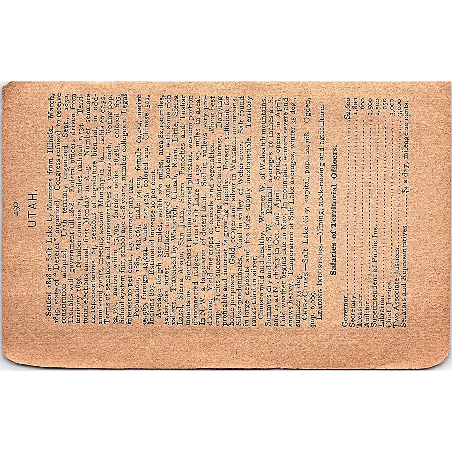 Antique 1889 Map of Texas 1889 Pocket Map Engraving SAG4-H3