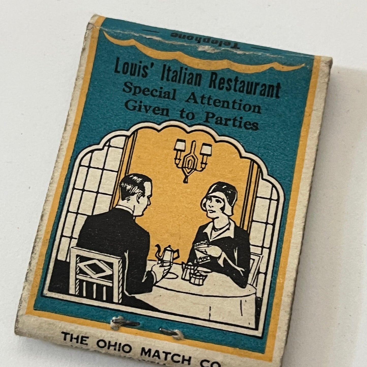 Louis' Italian Restaurant Tremont St Boston Vintage Matchbook Cover TB6-MB1-5