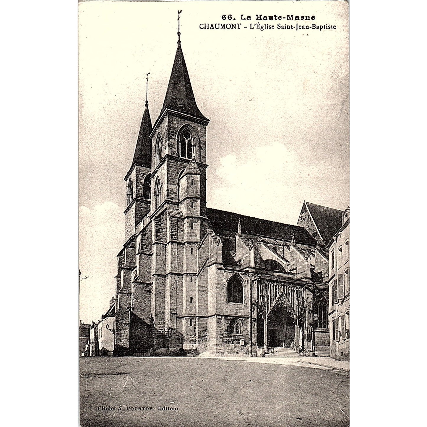 La Haute-Marne Chaumont L'Église St Jean Baptiste French Antique Postcard PE10
